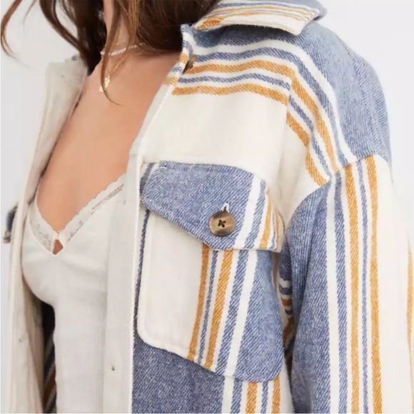 NWT AERIE heavy flannel SHACKET w/ pockets - Picture 3 of 12